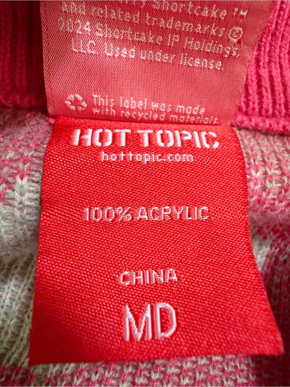 Hot Topic Strawberry Shortcake Bow Cardigan Pink Size M - Picture 10 of 12